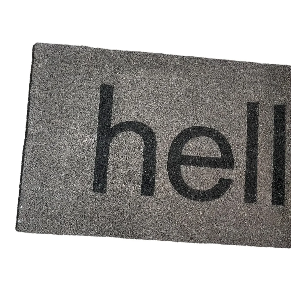SOHO Living “HELLO” Natural Coir 22x47” Outdoor Decorative Doormat NWT